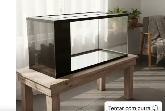 Aquário 120 Litros 80x40x40cm Vidro 6mm +  Filtragem Sump Lateral +Bomba Submersa + Midias