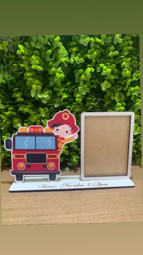 Display com moldura tema bombeiro 