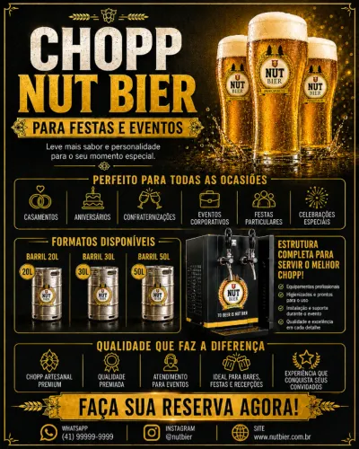 Chopp para festas e eventos