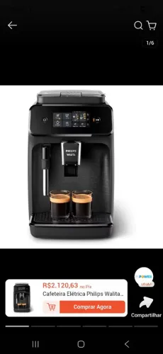 Cafeteira Elétrica Philips Walita Série 1200 220V 1400W Preto - EP1220/12