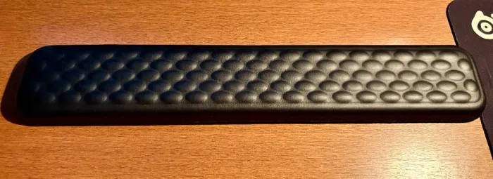 Apoio de pulso tapete para teclado viscoelástico com relevo