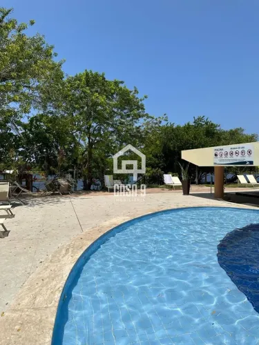 Apartamento mobiliado a venda com 2 suítes vista lagoa no condomínio Paraíso das Aguas em 