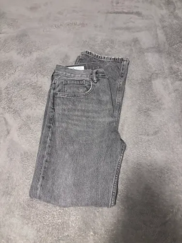Calça ZARA Jeans Cinza