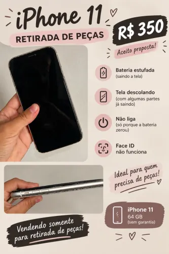 iPhone 11pra retirada de peças