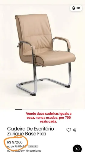 Cadeira de escritório nova 