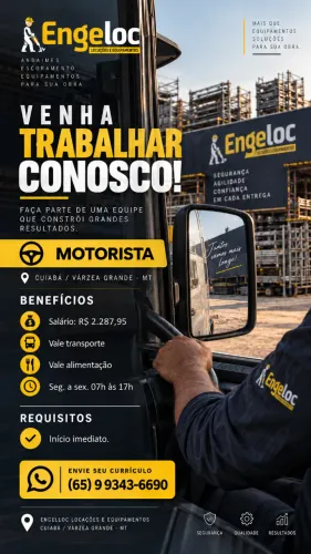 vaga motorista entregador