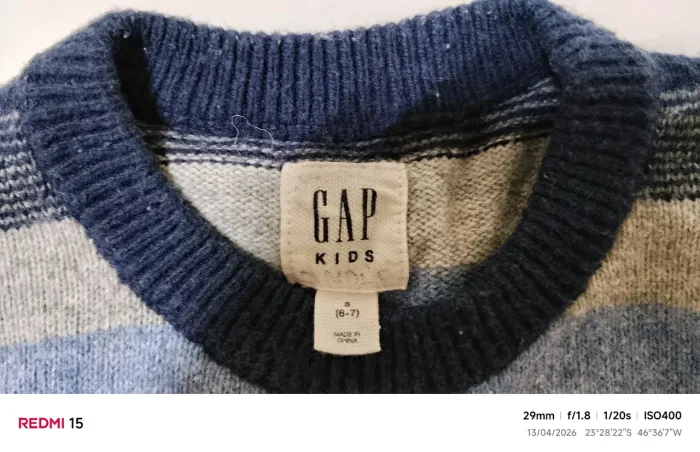 Blusa infantil tamanho 6/7 GAP KIDS