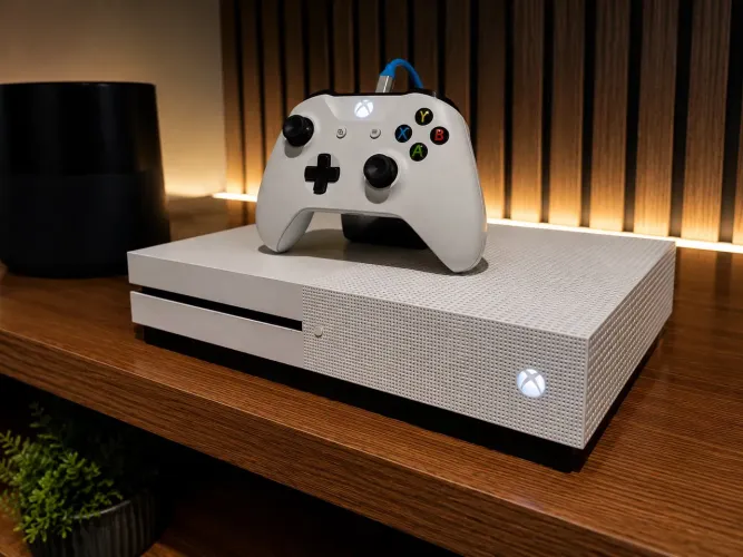     Xbox One S 1TB Seminovo - Branco + Controle com Simples Defeito