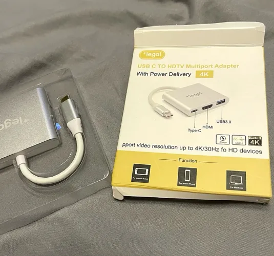 Hub USB-C 3 em 1 +legal HDMI 4K USB 3.0 - Com Caixa