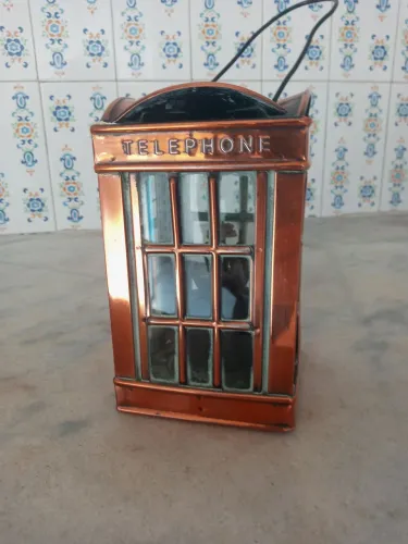 LAMPARINA DE COBRE ESTILO CABINE DE TELEFONE NUNCA USADA