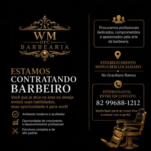 Contrata-se barbeiro 