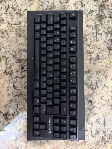 Teclado Gamer Mecânico Fallen Pantera Preto Led Rgb Tkl Blue Switch Azul