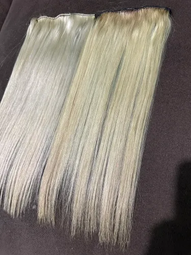 Cabelo loiro 45cm humano 2 tela