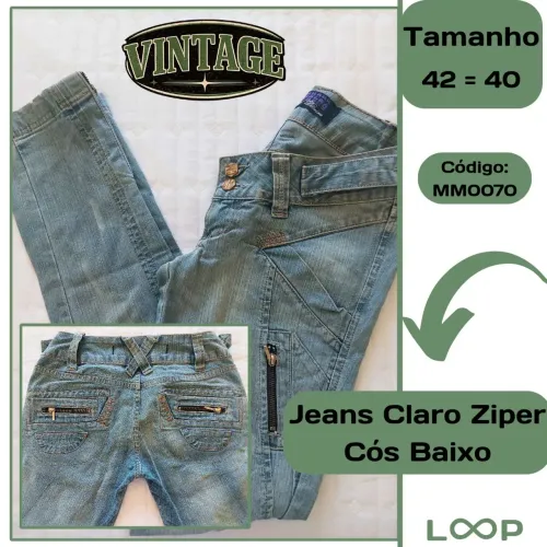 2 Calças Jeans Vintage (Cós Baixo) n° 40
