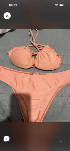 Biquíni cortininha laranja água doce 