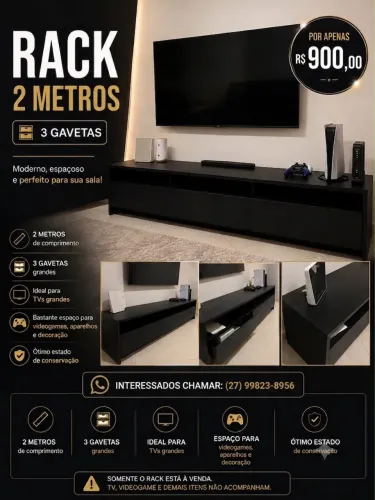Rack para TV Moderno 2 m