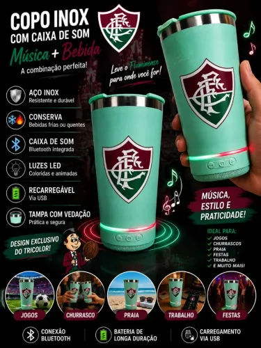 Copo Térmica com bluetooth