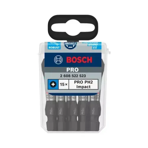 Bosch Kit De Bits Philips Ph2 Pro Impact Com 15 Peças
