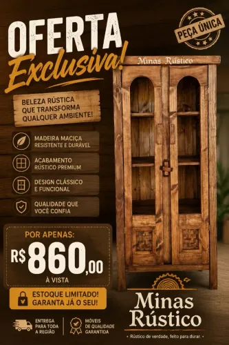 Cristaleira oferta exclusiva 