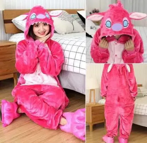 Macacão Stich Rosa Novo