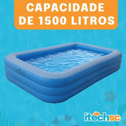 Piscina Inflavel 1500 Litros Adultos/crianças 3 X 1,50m