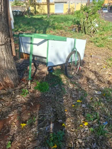 Carrinho de mão para reciclável