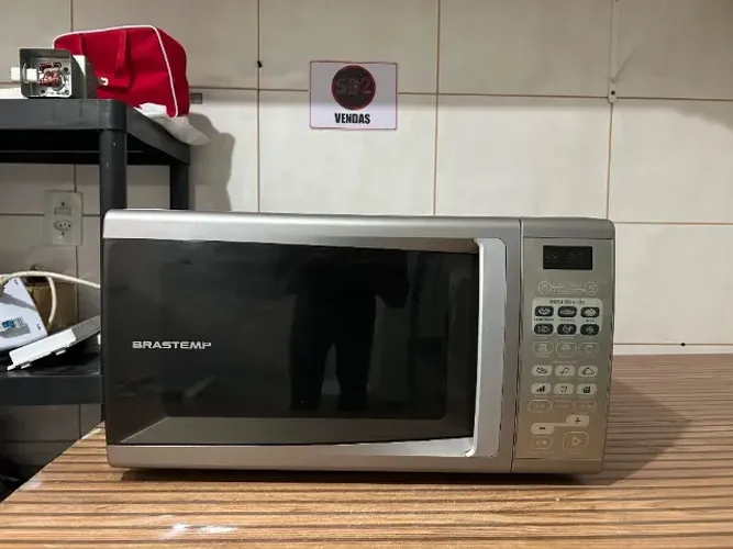 Vendo Microondas Brastemp Cinza - Entrega e Garantia Inclusas!!!