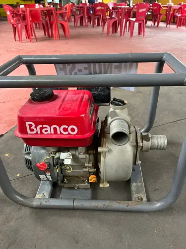 Motobomba Branco Centrifuga Motor Gasolina 5.5cv Alta Vazão Rotor Aberto - Branco Motores