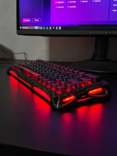 Teclado Gravastar V60 Pro Cyber Frost Black - Switch UFO - Superior ao Wooting (NOVO)