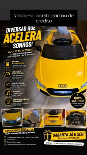 Carro elétrico de criança seminovo