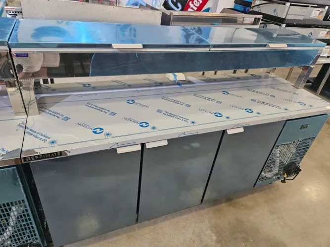 balcão de preparo refrigerado 2m com condimentadora - novo