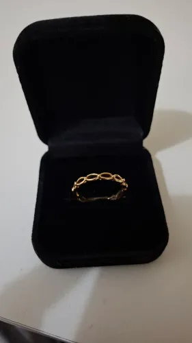 Anel Folheado Ouro 18K Trançado