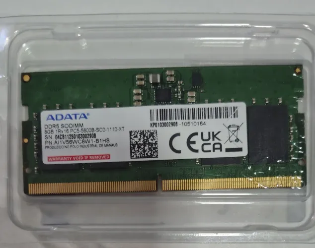 Memória Notebook RAM DDR5 8 GB 5600 MHz