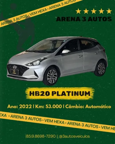 Hyundai HB20 Platinum 1.0 TB Flex 12V AUT 2022