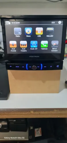 DVD COM TELA RETRATIL POSITRON SP6330BT TOUCH USB SD