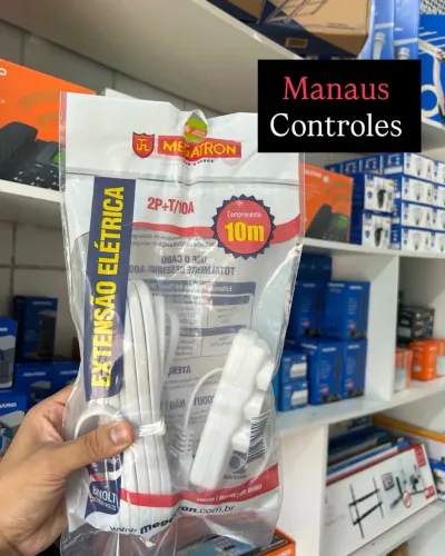 Extensão Elétrica de 10 Metros Branca Bi-Volt Megatron