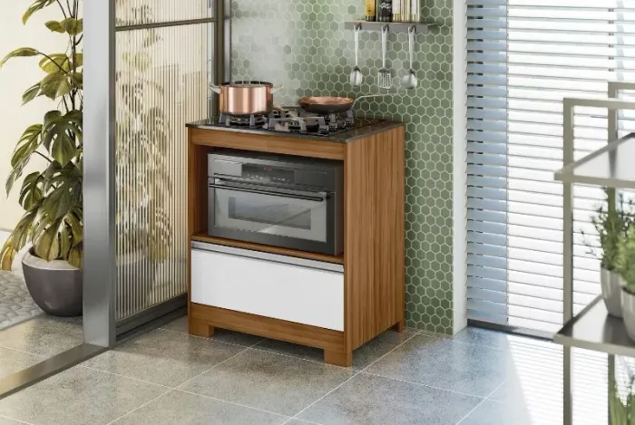 Balcão Cooktop NT3110 com Gaveta Telescópica - Entrega Imediata