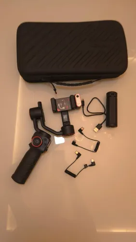 Gimbal Hohem iSteady M6 Kit -Estabilizador para Celular com Luz LED e Maleta