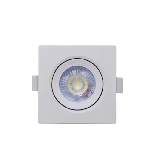 Luminária Led Spot 5w Quadrado Embutido Branco Frio 6500k Bivolt luz sollar
