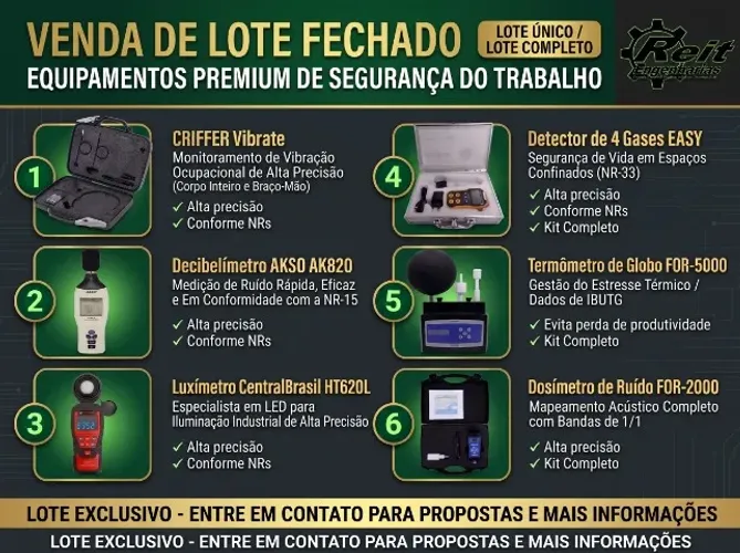 KIT DE EQUIPAMENTOS DE HIGIENE OCUPACIONAL - SST