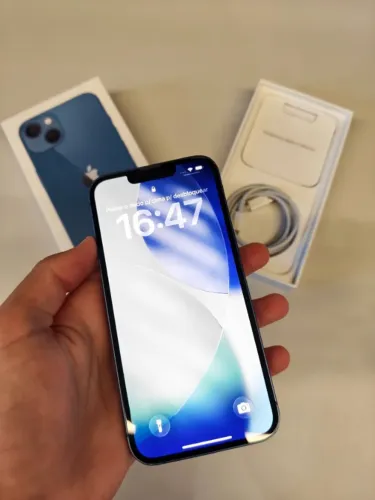 iPhone 13 Azul 128GB | Bateria Nova 100% | Caixa e Cabo