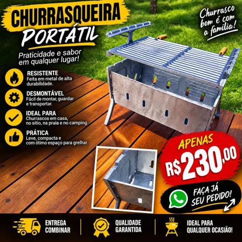 Churrasqueira desmontável