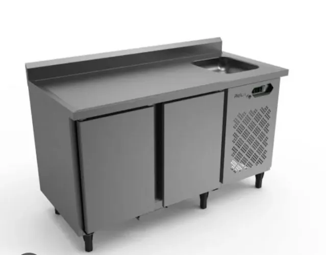 BALCÃO REFRIGERADOR, FREEZER  EM AÇO INOX 