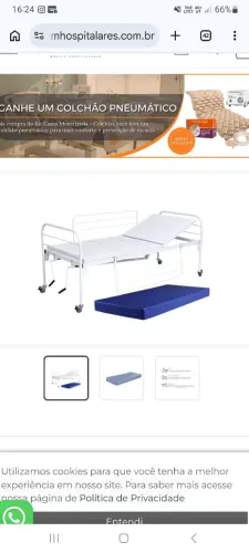 Cama Hospitalar com colchão.