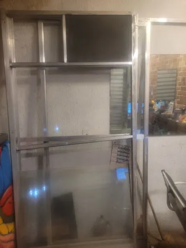 porta de aluminio com blindex