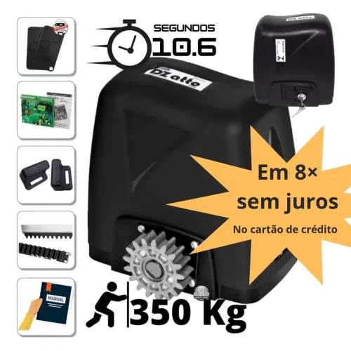'Motor para portão DZ ATTO TURBO ROSSI' 350Kg; Instalado com Garantia de 01 ano'
