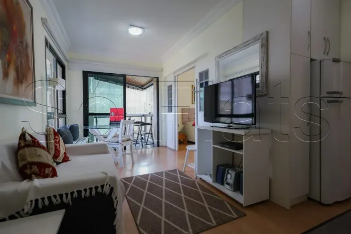Flat no Metropolitan Hall contendo 35m², 1 dormitório e 1 vaga, para locação no Itaim Bibi