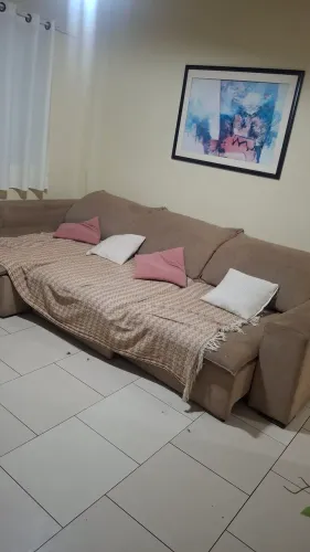 SOFÁ LINHO 3 METROS IMPERDIVEL BEGE RETRATIL