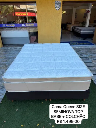 Cama box QUEEN SIZE SEMINOVA TOP - ENTREGAMOS