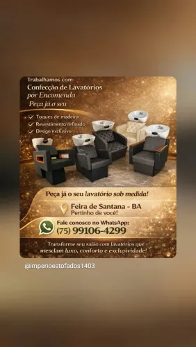 Kit de luxo feito por encomenda ! Lavatório + poltrona de cabeleireira,faça seu orçamento!
